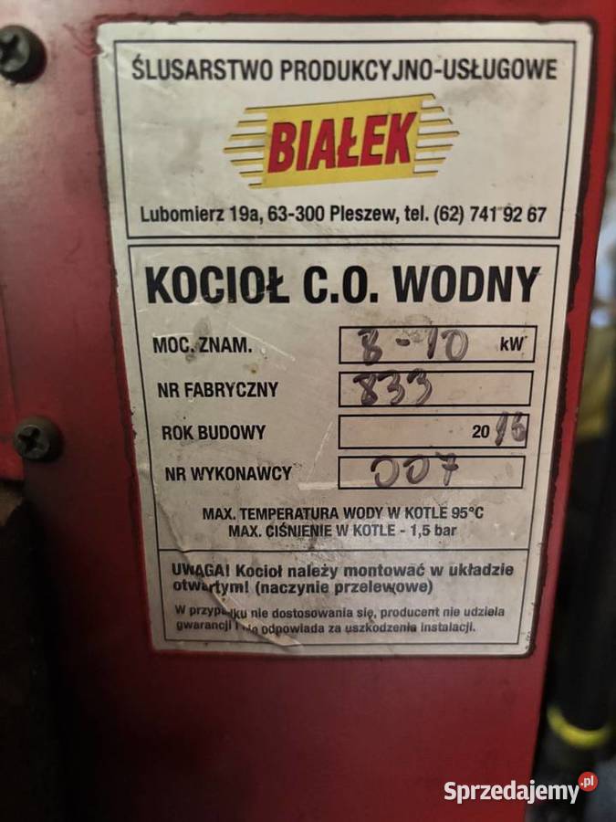Piec z płaszczem wodnym Niwiska sprzedam