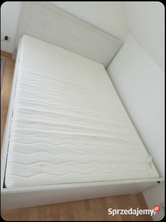 Łożko Brusali Ikea 140 x 200 materac lateksowy Kozy