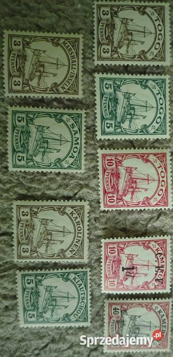 Kolonie NIEMIECKIE 1918 PFENIG 9st czyste Radomsko