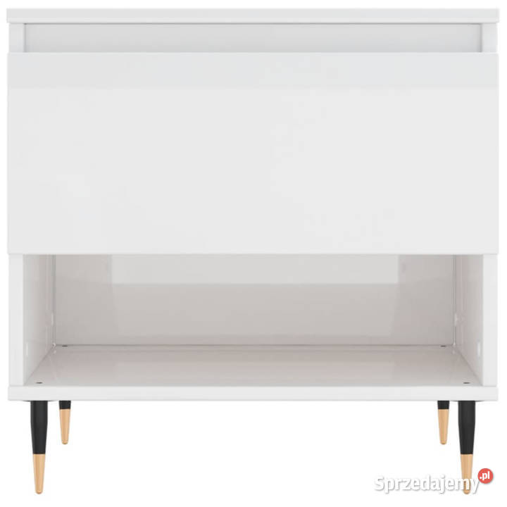 Stolik boczny biały z połyskiem 50x46x50 Warszawa