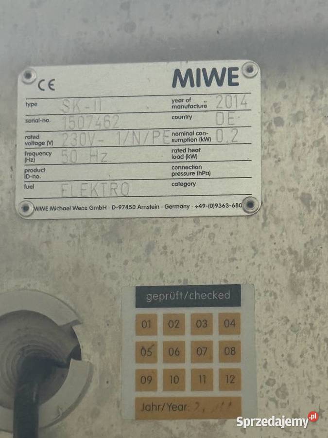 Piekarnik sklepowy Miwe Aero łódzkie Skierniewice
