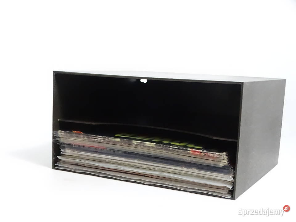 Organizer Box na Płyty Winylowe 50 LP Czarny lubelskie Biłgoraj