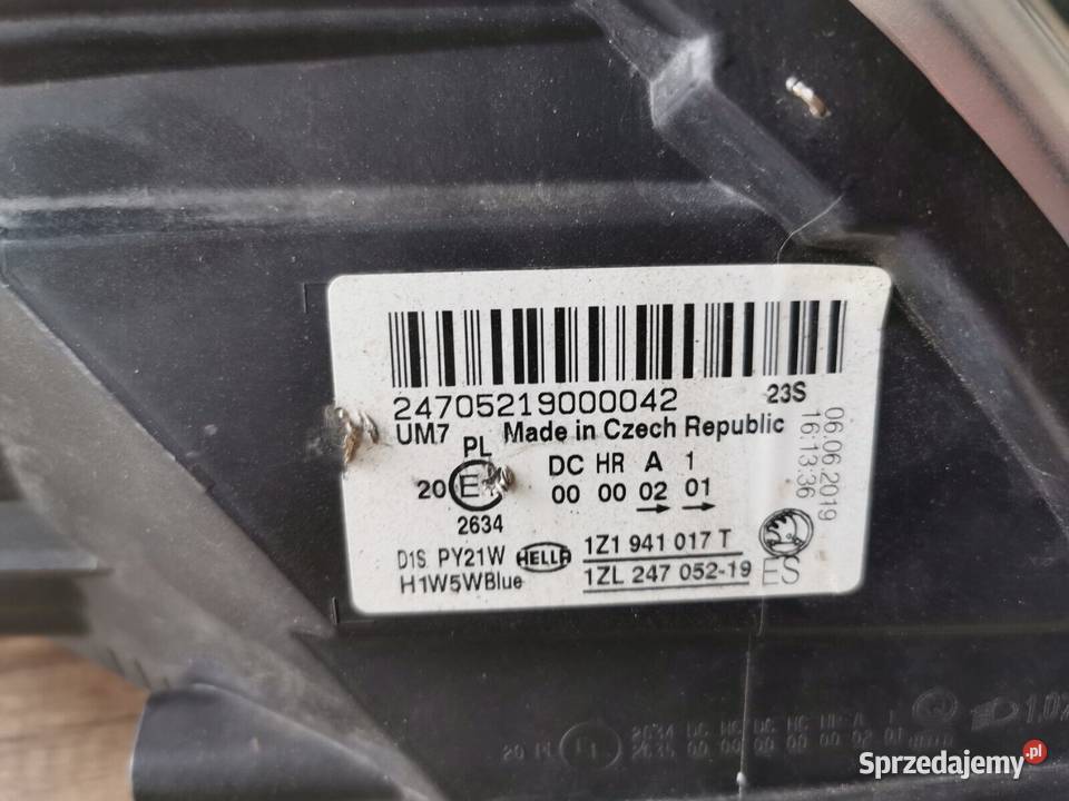SKODA OCTAVIA II 1ZL941017T LAMPA LEWA BIXENON dolnośląskie Świerzawa