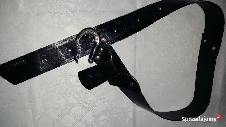 Skórzany czarny pasek damski szer5Skóra licowa łódzkie