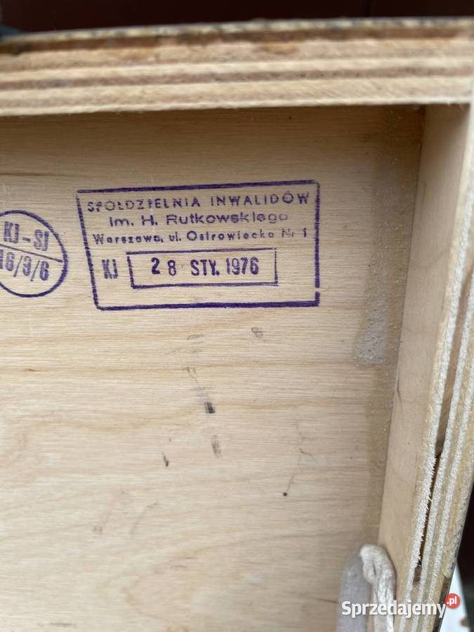 drewniana skrzynkawalizka na wiertarkę PRL Pruszcz Gdański