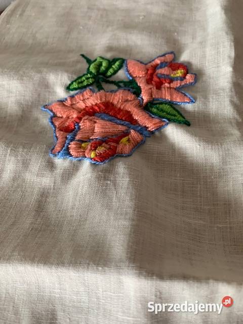 Haft rękodzieło kwiaty kolorowe inicjał A hand Rękodzieło Częstochowa sprzedam