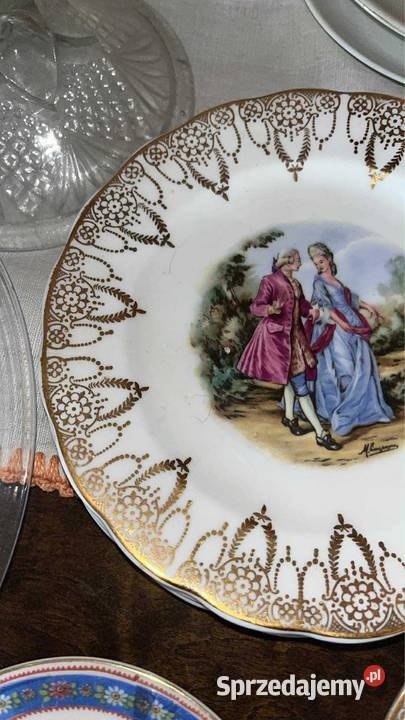 Filiżanka z talerzykiem Cobrige Bandbach R D Antyki, Sztuka, Kolekcje