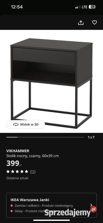 IKEA nowy stolik nocny szafka nocna Vikhammer 60cm Żabia Wola