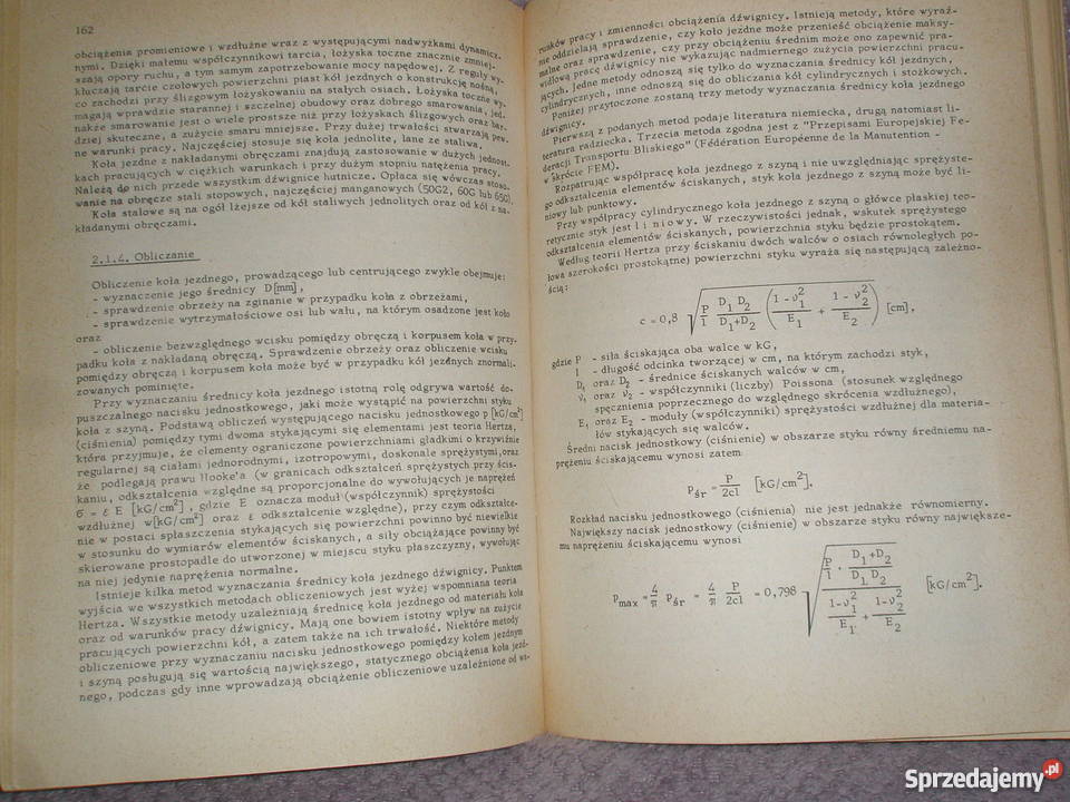 Elementy dźwignic cz2 K Pawlicki Rok wydania 1971 Ostrołęka sprzedam