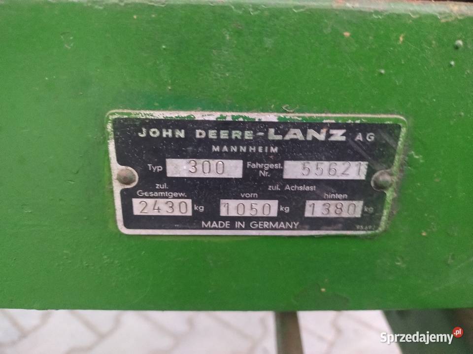 John Deere lanz 300 z papierem części Przasnysz