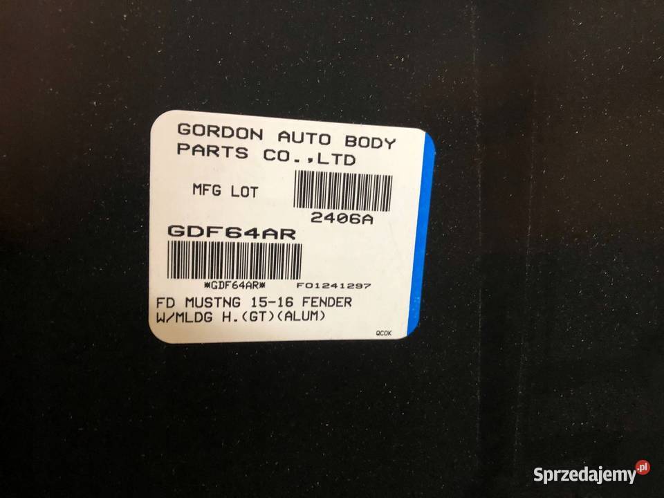Ford Mustang VI 20152017 GT Błotnik przód osobowe