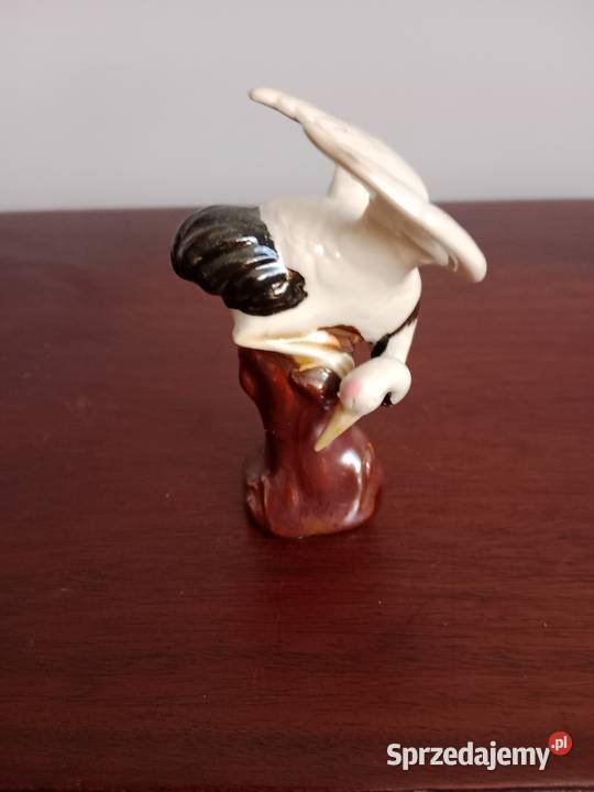 Porcelanowa figurka bocian podkarpackie Miejsce Piastowe