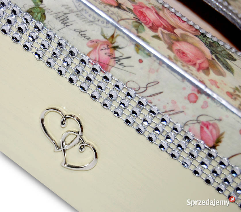 CHUSTECZNIK drewniany RÓŻE glamour shabby chic