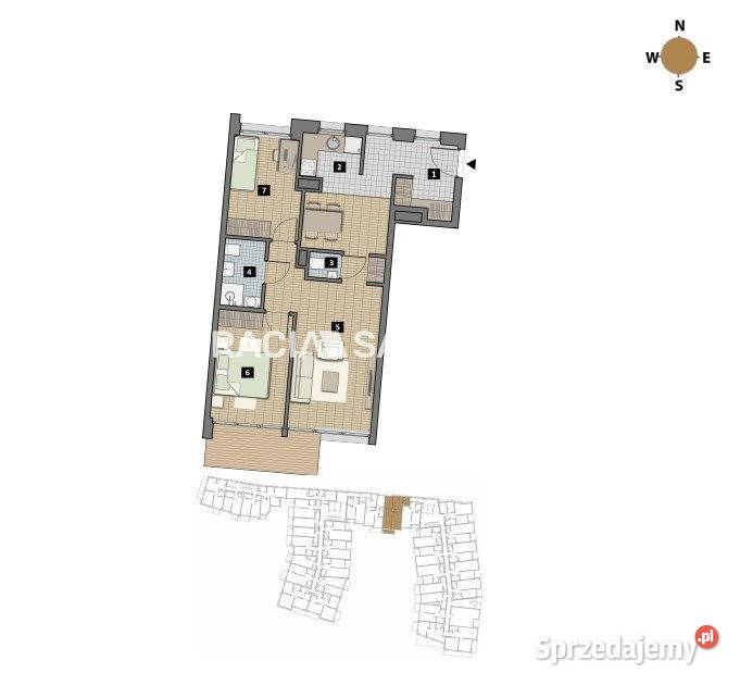 sprzedaży mieszkania 621m2 3 pokojowe Kraków sprzedam