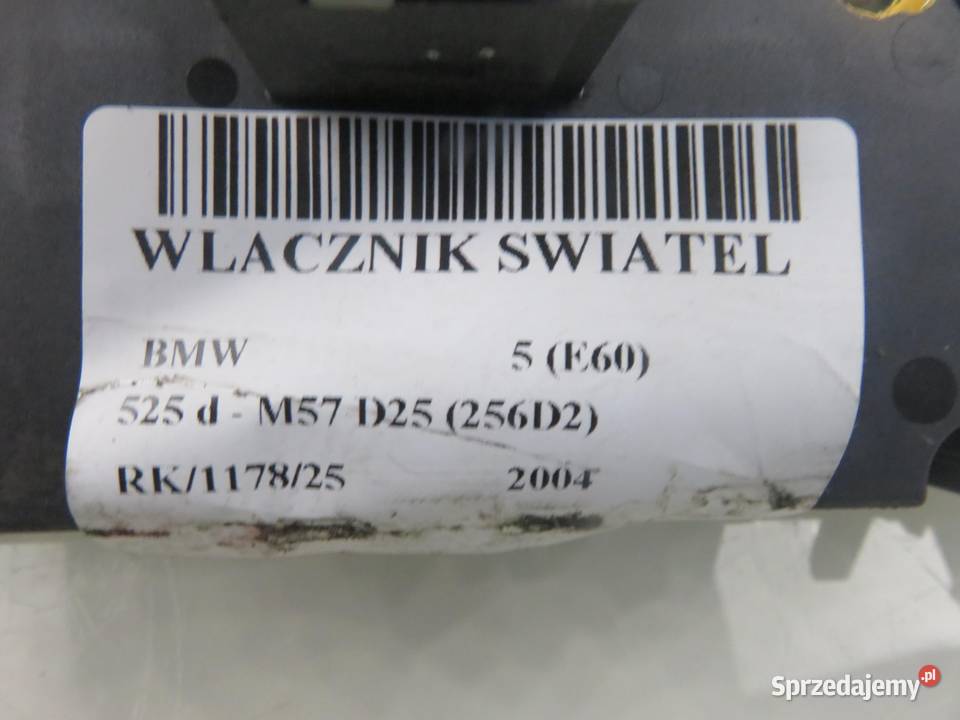WŁĄCZNIK ŚWIATEŁ BMW E60 6925286 osobowe