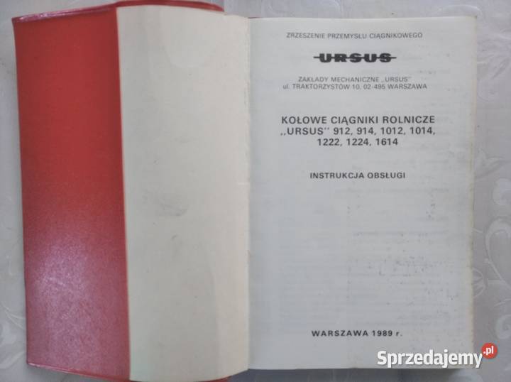 Instrukcja obsługi Ursus 912 914 1012 1014 1222
