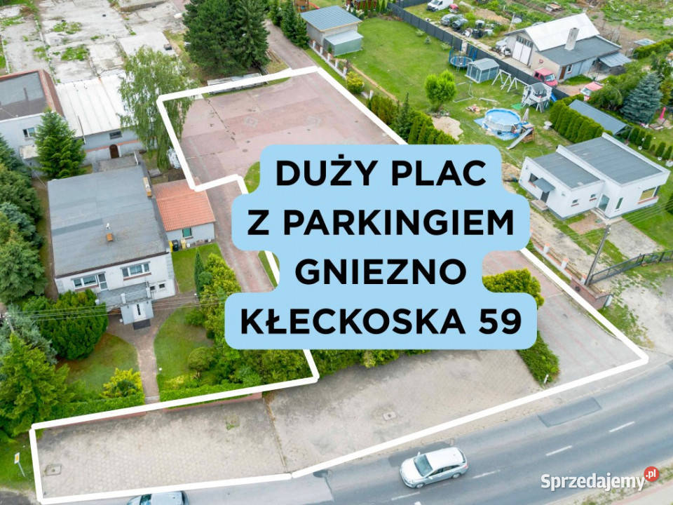Gniezno Teren usługowy ok 1 200 m z parkingiem Grunty i działki