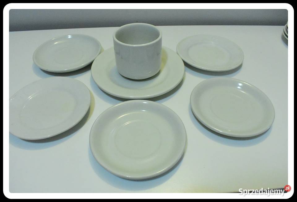 Zestaw naczyń talerzy 12 sztuk różne rodzaje Płock