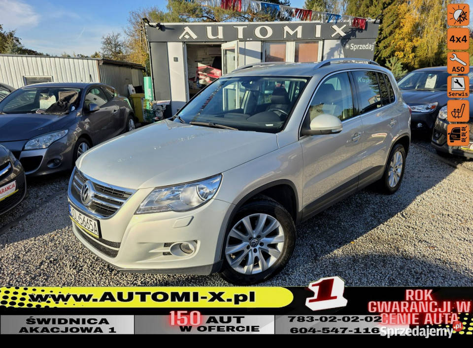 Volkswagen Tiguan 150 4X4 Super stan MANUAL 6 elektrochrom. lusterka boczne Świdnica