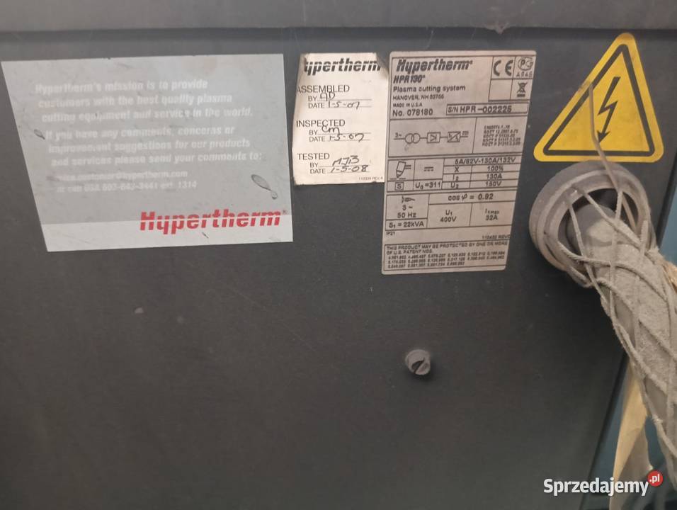 Wypalarka plazmowa OMNICUT 3100 Hypertherm Produkcja Mysłowice