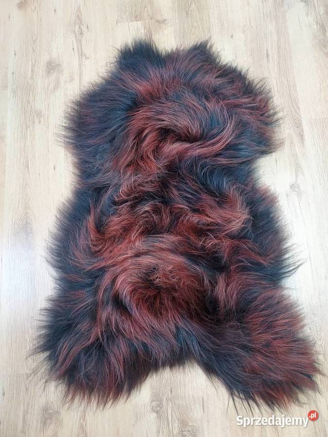 Skóra Owcza Czarna z Bordo Skóry Owcze Czarne z Skóry Szaflary