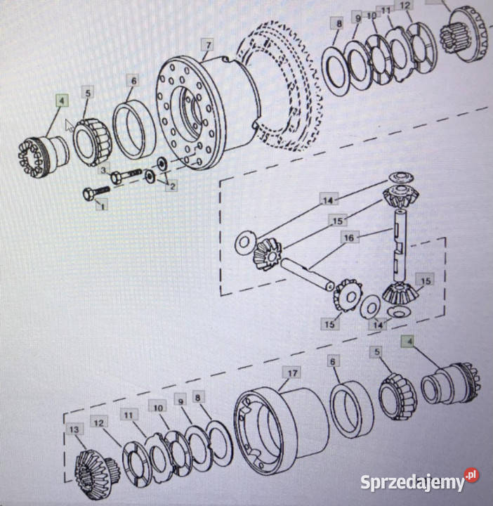 Przekładnia stoźkowa John Deere części R 83035 Jastrzębniki