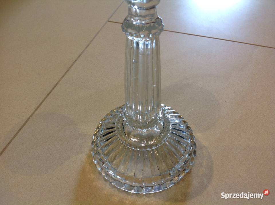 Stary Świecznik Szklany Nowa Sól