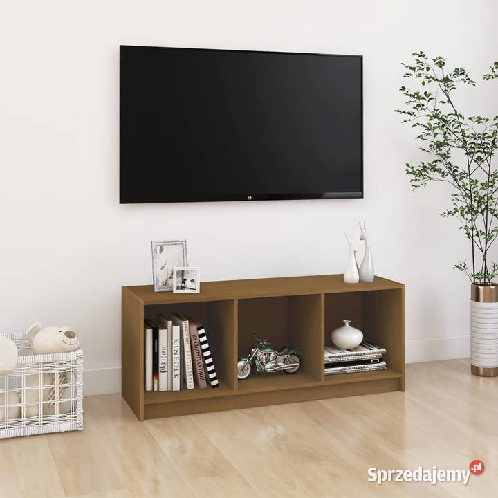 Szafka pod TV miodowy brąz 104x33x41 drewno Warszawa sprzedam