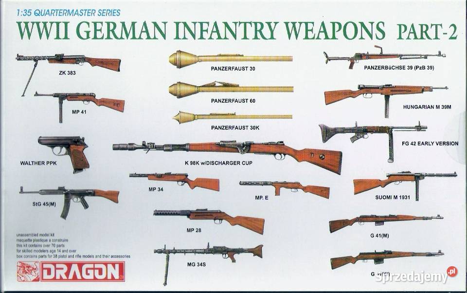 UzbrojenieWehrmacht2 WojnaZestawDragon 135 Kolekcje łódzkie Pabianice