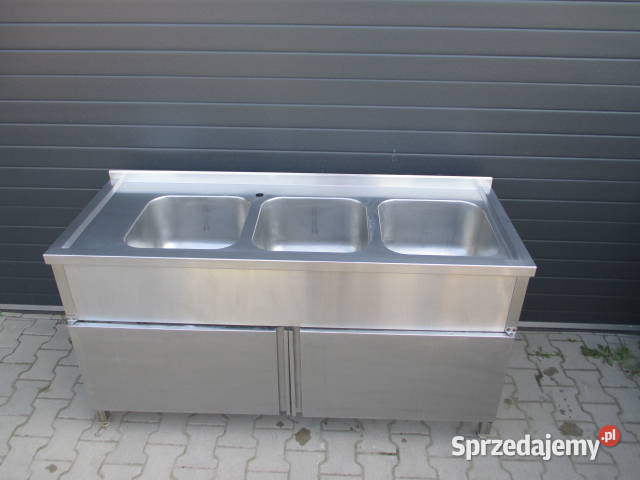 Zlew Gastronomiczny 3 Komorowy Drzwi Zamykane Ostrów Wielkopolski