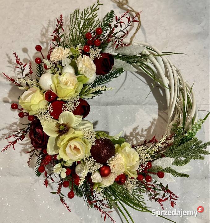 Wianek Bozpnarodzeniowy Premium piękny duży wielokolorowy Przysucha