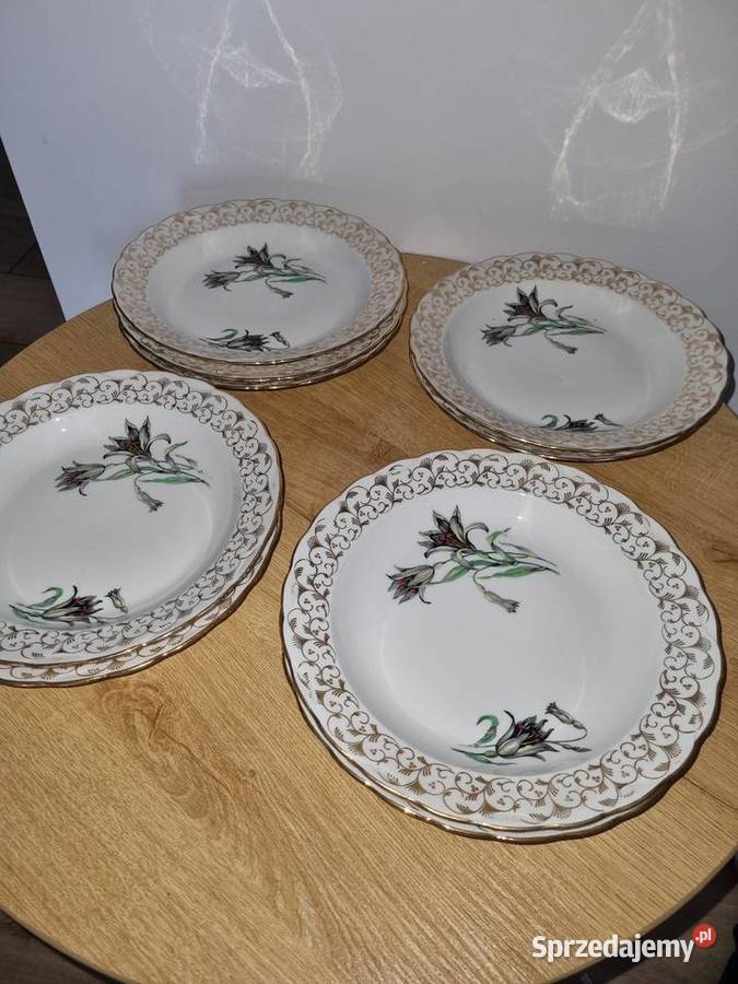Talerze 0biadowe Głębokie 9 sztuk Porcelana Wola Podłężna