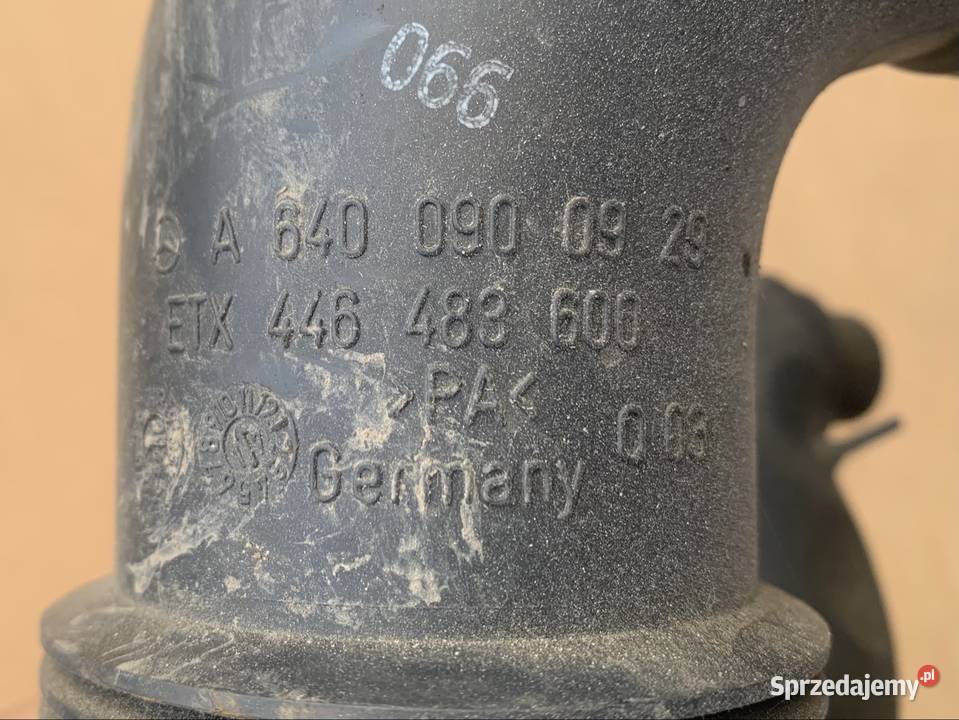 A6400900929 Rura dolot powietrza Mercedes a w169 Części samochodowe Szczecin