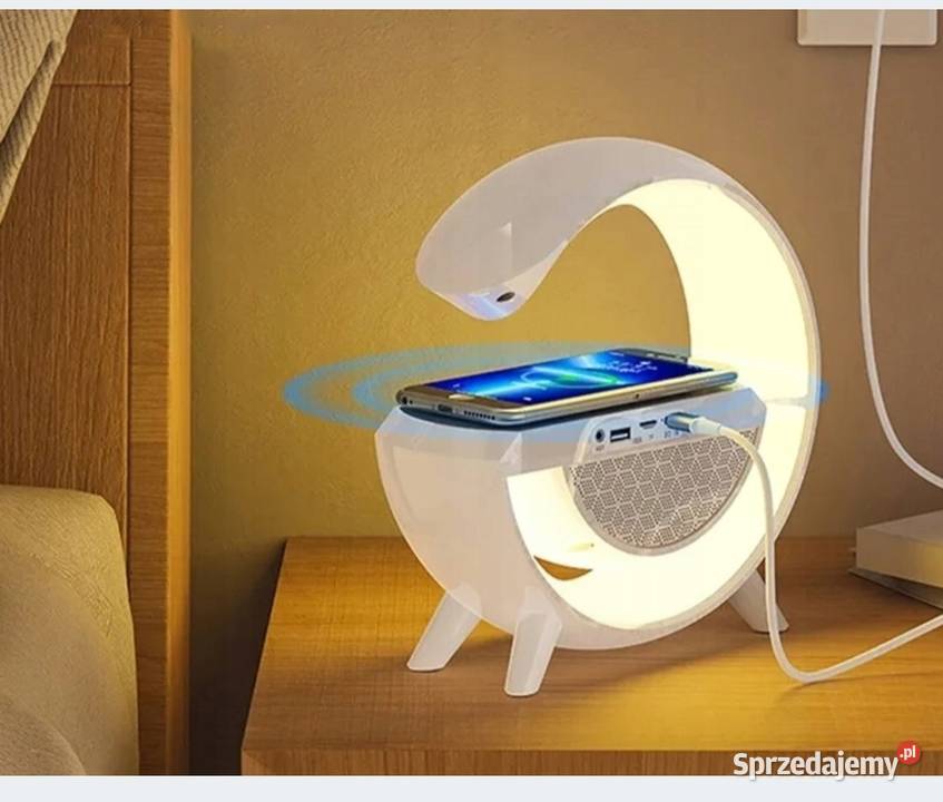 Lampka LED KOLOROWE Ładowarka Głośnik RGB RADIO Czarnków