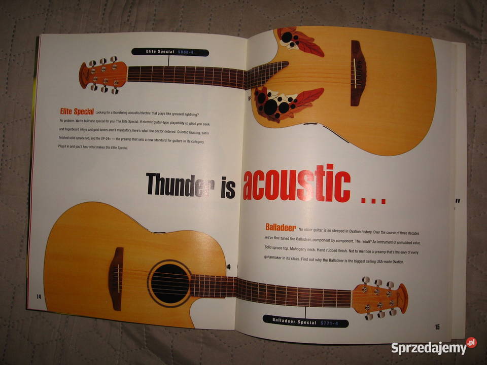 Ovation 1999 katalog gitar Kępice