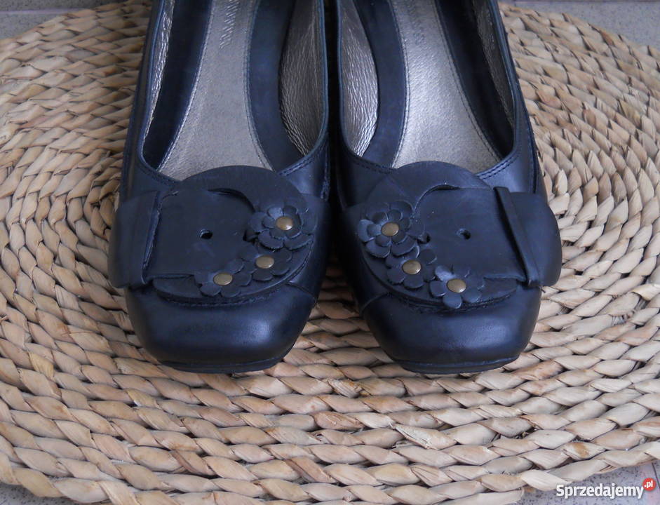 Clarks 100 Skóra wygodne Półbuty Skórzane Łęczna