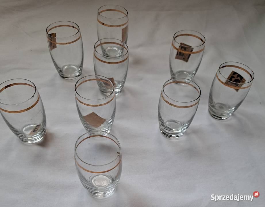 Kieliszki PRL małe 9 sztuk Brzesko sprzedam