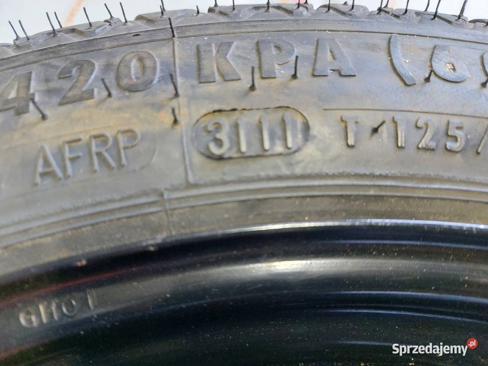 OPEL INSIGNIA A koło dojazdowe 1257017 98M 5x120 Koła dojazdowe świętokrzyskie Kielce