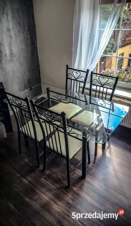 Ręcznie robiony komplet Stół Jadalniany Krzesła Bytom