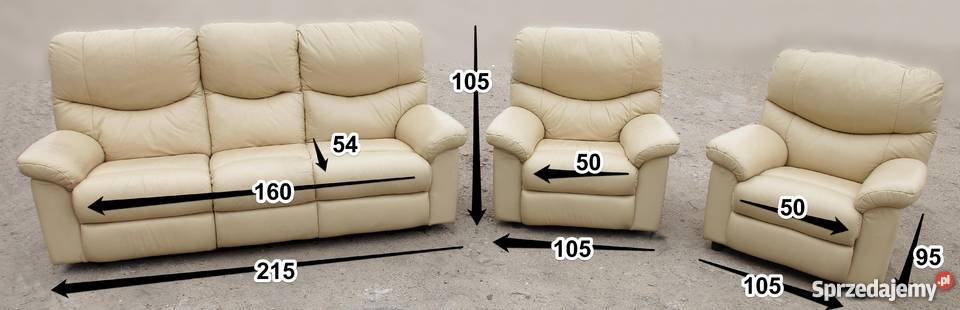 Zestaw wypoczynkowy relax skóra naturalna zachodniopomorskie Łobez sprzedam