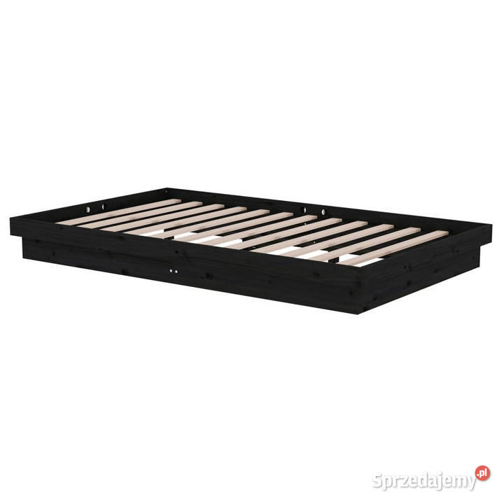 Rama łóżka czarna lite drewno 120 x 200 WM819906 mazowieckie Warszawa