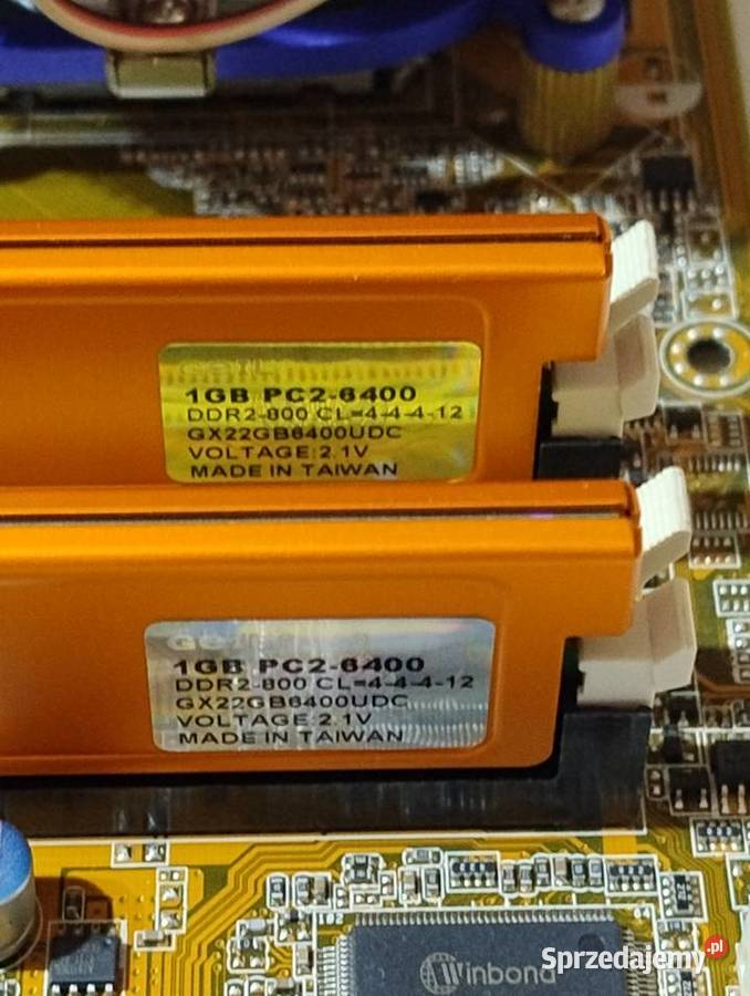 Asus P5KProcesor Radiator Pamięć Maskownica