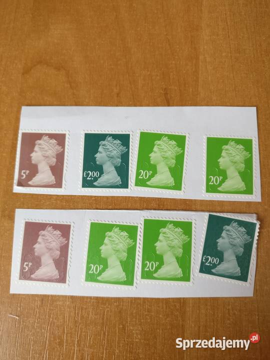 Znaczki królowa 8 sztuk Myszków