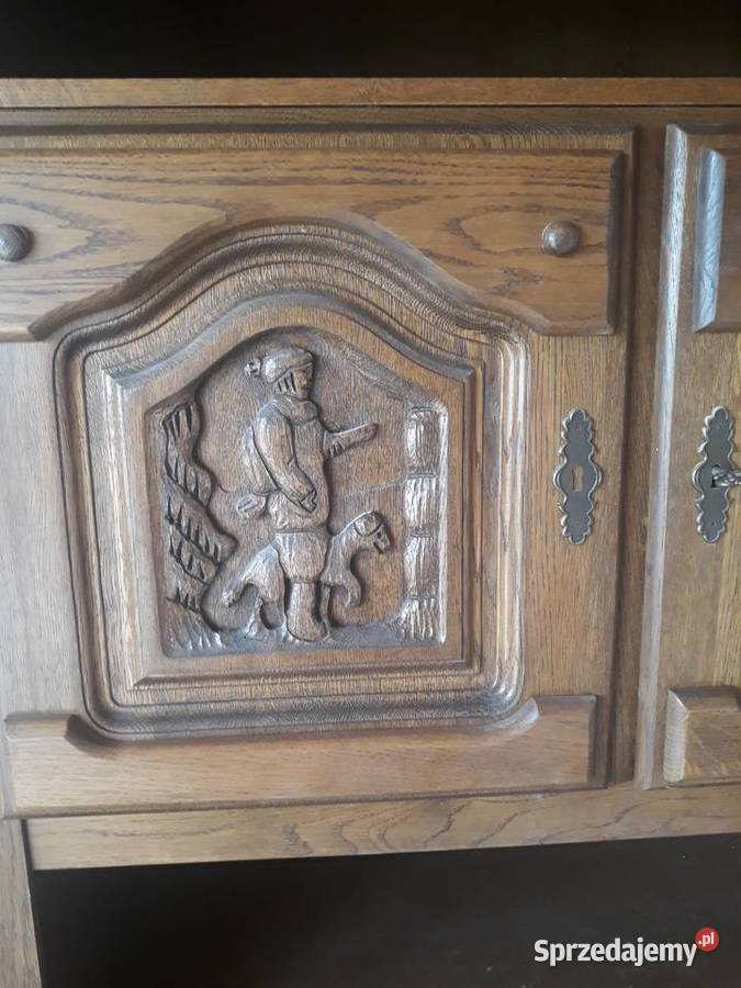 Meblościanka dębowa zdobiona wielkopolskie Września