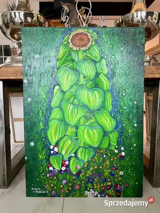 Obraz olejny na płótnie Słonecznik wielokolorowy łódzkie Łódź