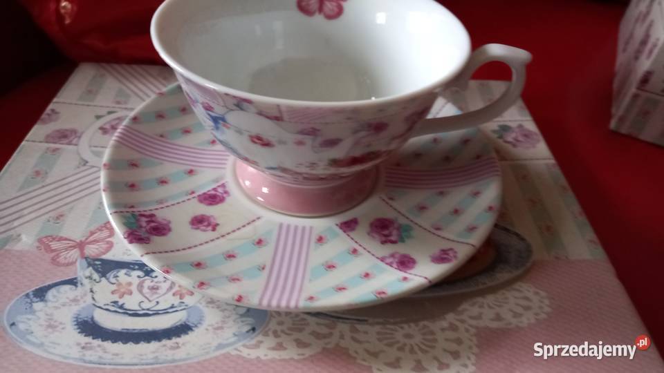 Komplet dwie porcelana ręcznie malowane Cudo Ceramika i szkło mazowieckie