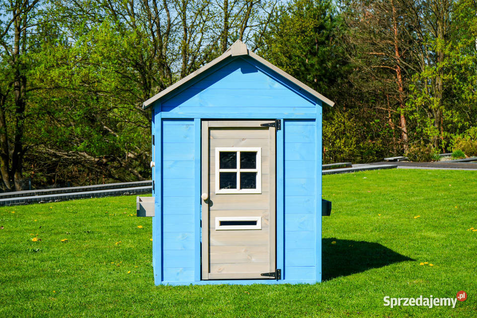Drewniany domek ogrodowy dzieci Blue Trzemeśnia