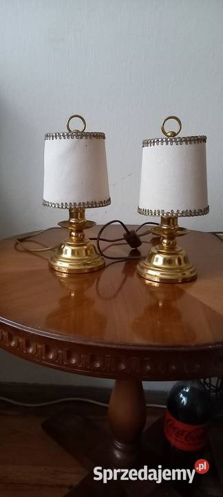 Para lampek nocnych z mosiądzu Skierniewice