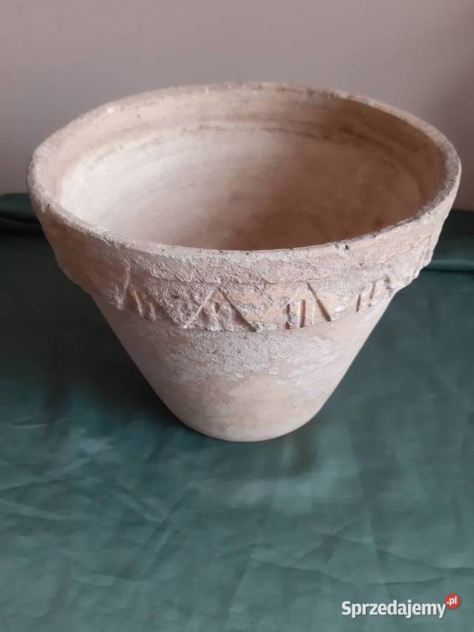 Donica doniczka stara ceramiczna gliniana fi 23 Głuchołazy sprzedam