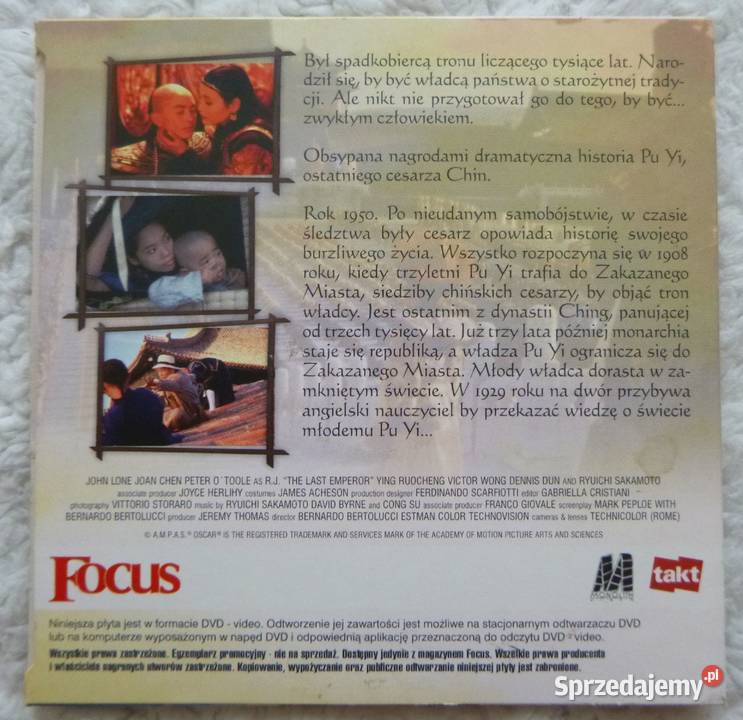 Film DVD Ostatni cesarz Kultura i Rozrywka Warszawa